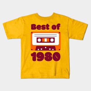 Best of 1980, 40th birthday design Kids T-Shirt